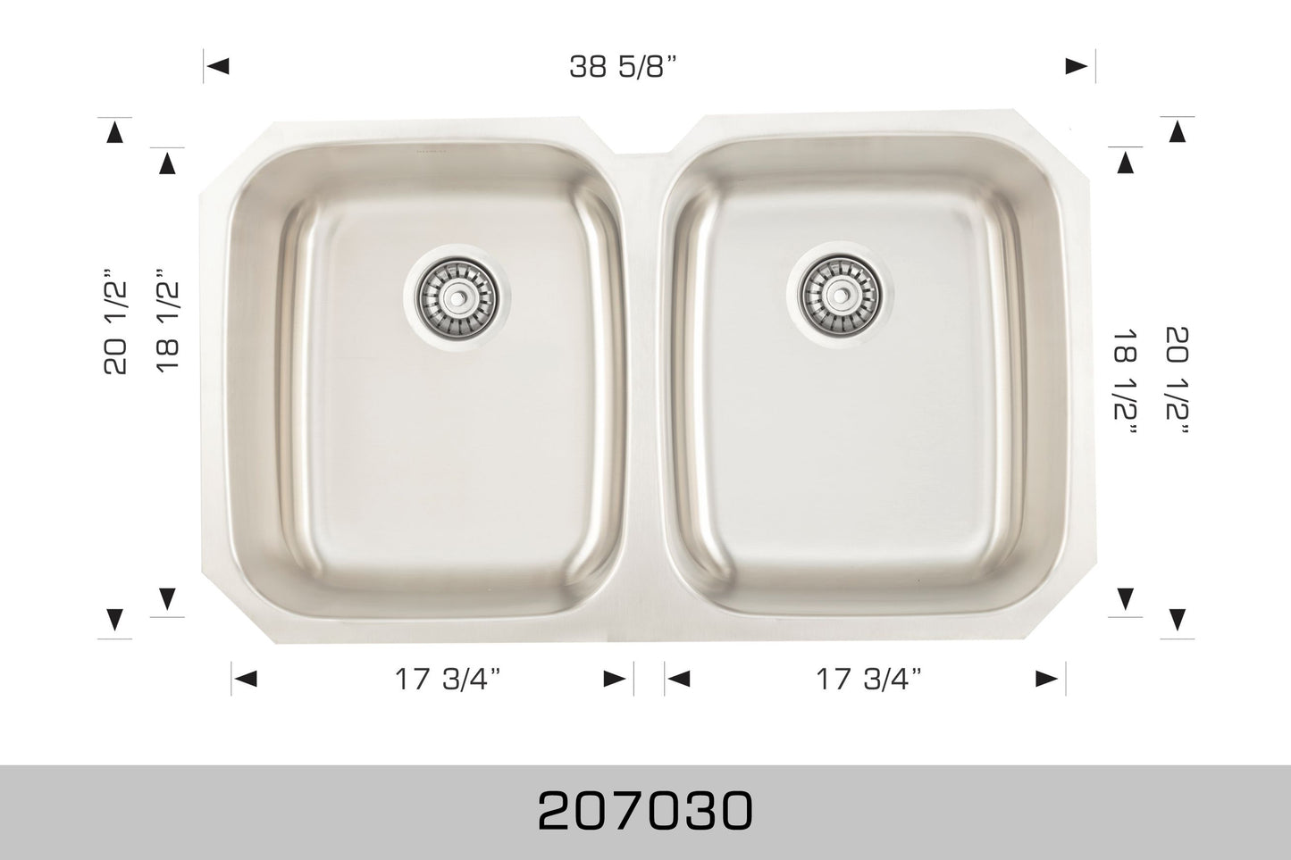 Bosco Builder Series Undermount Sink 38 x 20.5