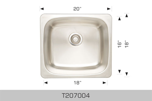 Bosco Laundry Drop-in Sink 20 x 18