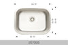Bosco Standard Serie Undermount Kitchen Sink 24.75 x 18.75