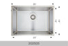 Bosco 202505 25" Stainless Steel Undermount Sink