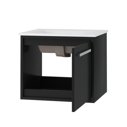 Contac Connell – COBV2117 – 21″ Wall-Hung Vanity with Top in Black