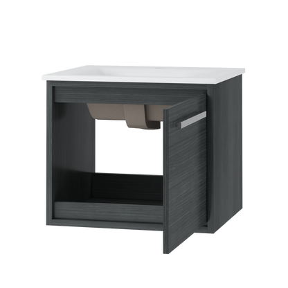 Contac Connell- CORGV2117- 21″ Wall-Hung Vanity with Top in Rustic Grey