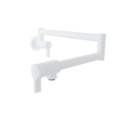 Baril Single-hole wall-mounted pot filler with two handles