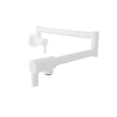 Baril Single-hole wall-mounted pot filler with two handles