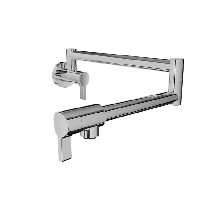 Baril Single-hole wall-mounted pot filler with two handles