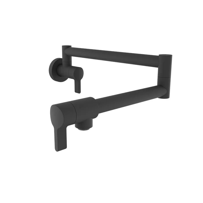 Baril Single-hole wall-mounted pot filler with two handles
