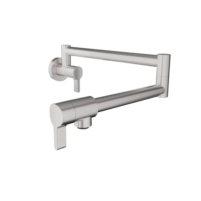 Baril Single-hole wall-mounted pot filler with two handles