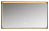 Solis Framed LED Bathroom Mirror | Brushed Gold Stainless Steel with Anti-Fog