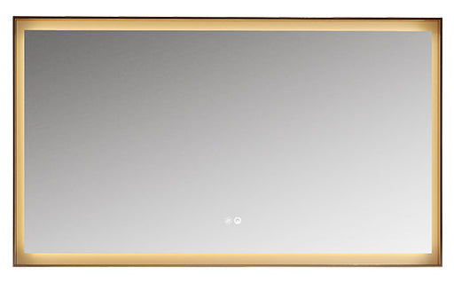 Solis Framed LED Bathroom Mirror | Brushed Gold Stainless Steel with Anti-Fog