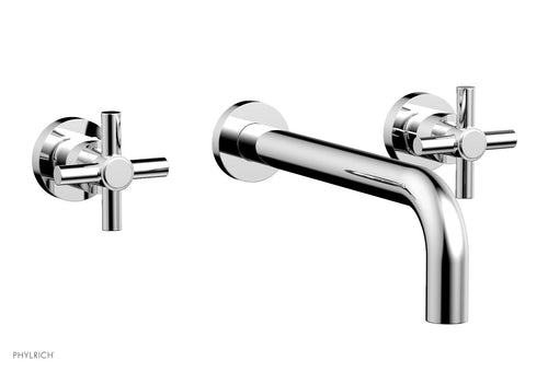 Phylrich Basic Wall Tub Set 10" Spout - Tubular Cross Handles D1134-10