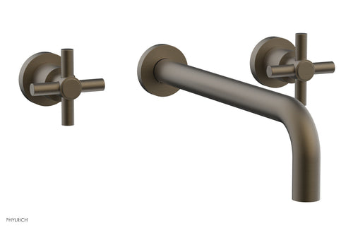 Phylrich Basic Wall Tub Set 12" Spout - Tubular Cross Handles D1134-12