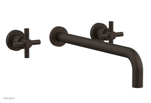 Phylrich Basic Wall Tub Set 14" Spout - Tubular Cross Handles D1134-14