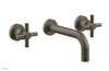 Phylrich Basic Wall Tub Set Tubular Cross Handles D1134