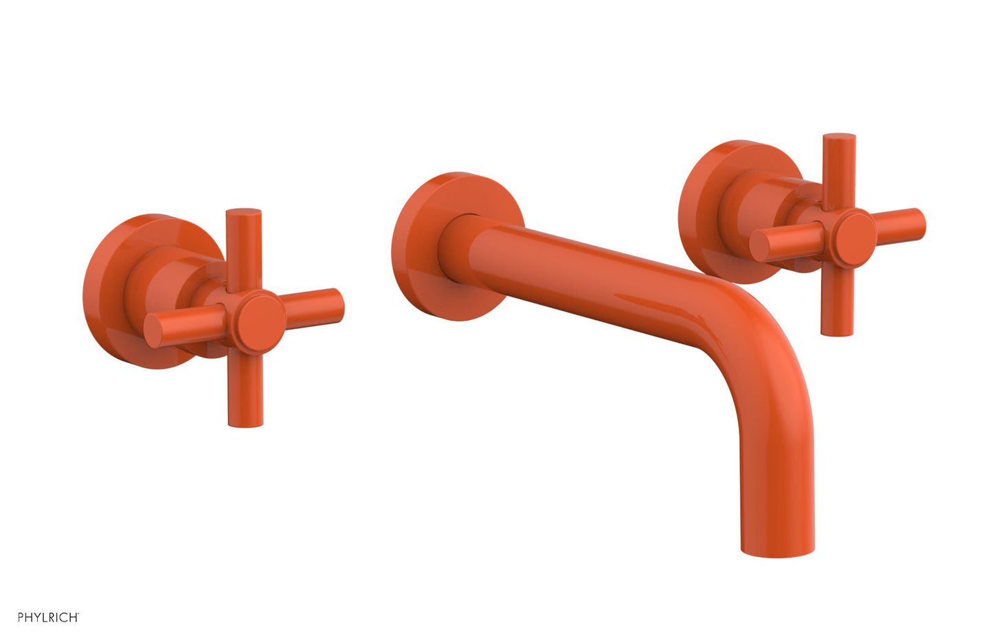 Phylrich Basic Wall Tub Set Tubular Cross Handles D1134