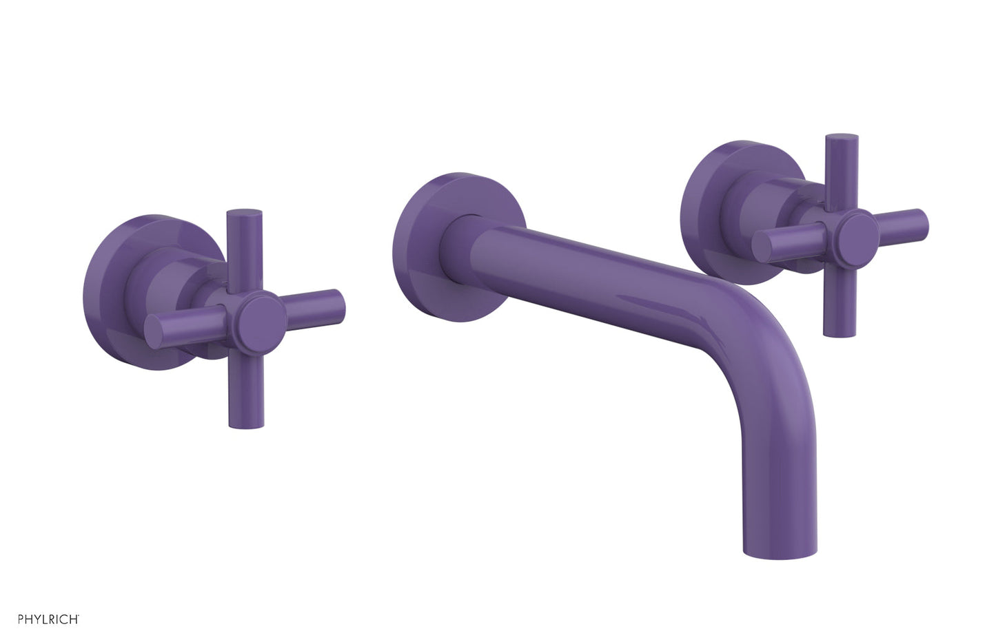Phylrich Basic Wall Tub Set Tubular Cross Handles D1134