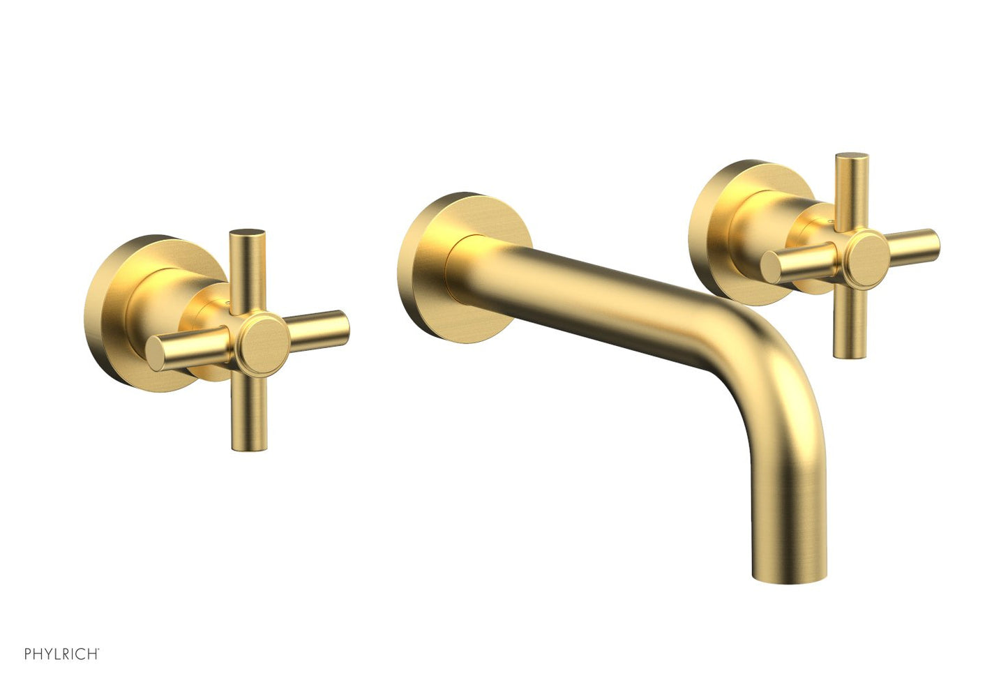 Phylrich Basic Wall Tub Set Tubular Cross Handles D1134