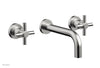 Phylrich Basic Wall Tub Set Tubular Cross Handles D1134