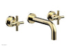 Phylrich Basic Wall Tub Set Tubular Cross Handles D1134