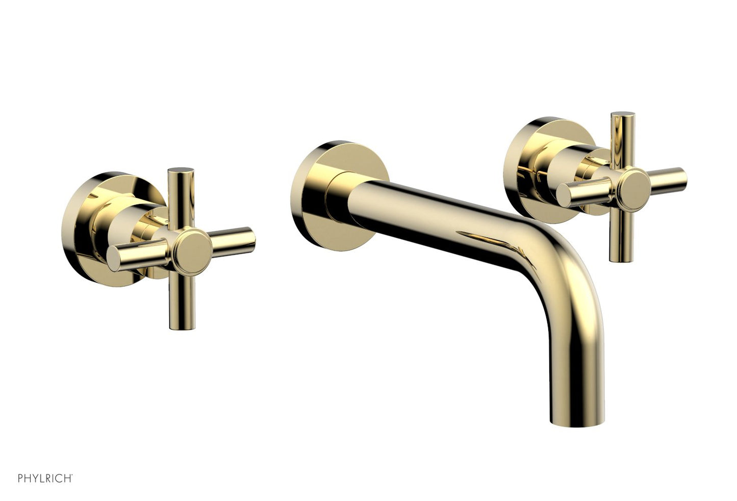 Phylrich Basic Wall Tub Set Tubular Cross Handles D1134
