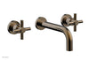 Phylrich Basic Wall Tub Set Tubular Cross Handles D1134
