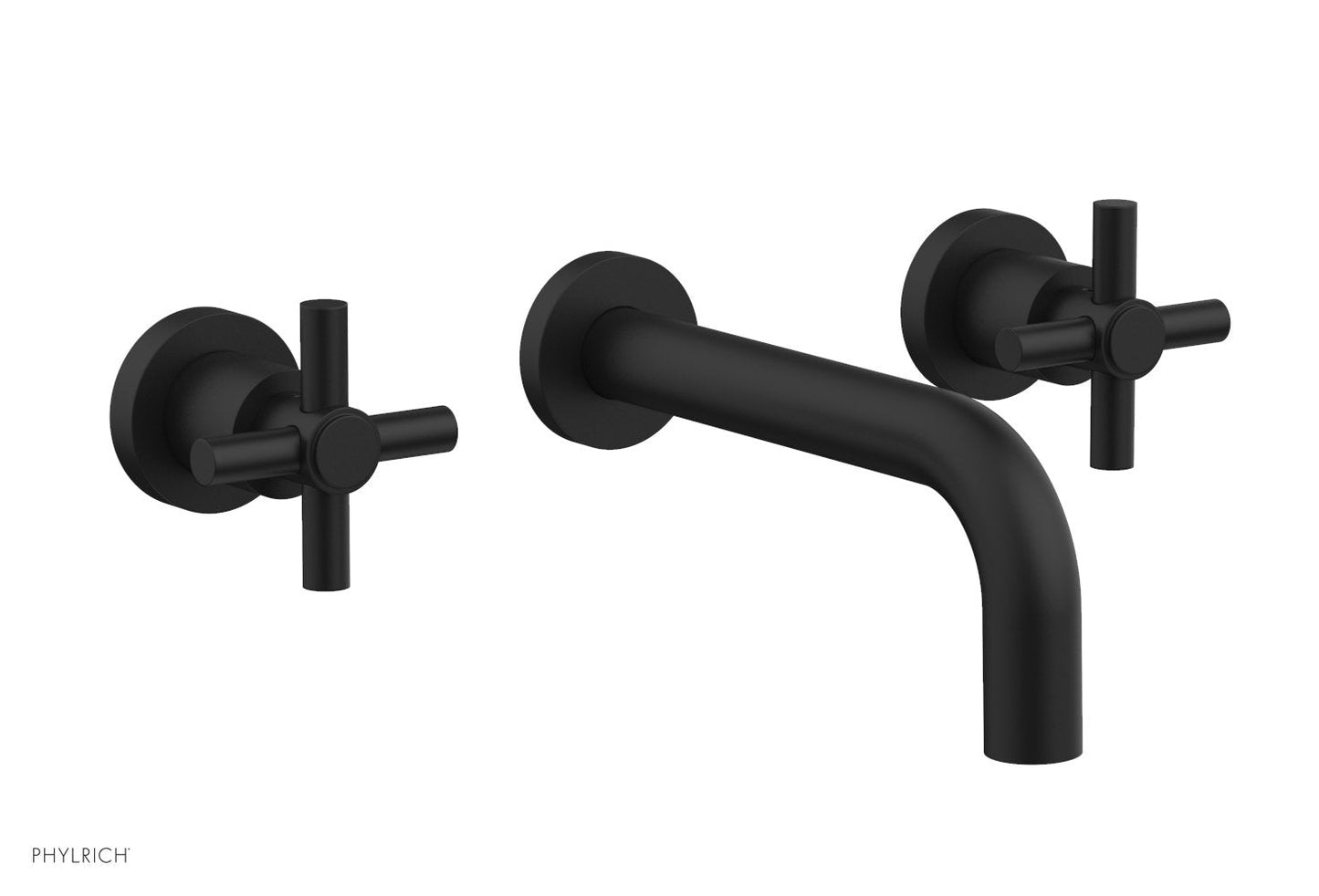 Phylrich Basic Wall Tub Set Tubular Cross Handles D1134