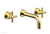 Phylrich Basic Wall Tub Set Tubular Cross Handles D1134