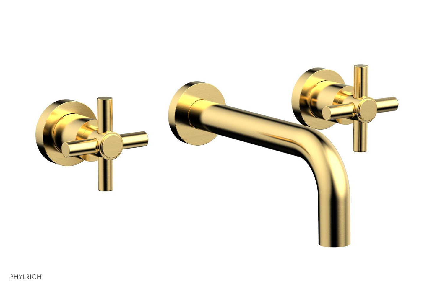 Phylrich Basic Wall Tub Set Tubular Cross Handles D1134