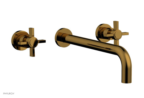Phylrich Basic Wall Tub Set 12" Spout - Blade Cross Handles D1137-12
