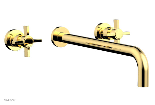 Phylrich Basic Wall Tub Set 14" Spout - Blade Cross Handles D1137-14