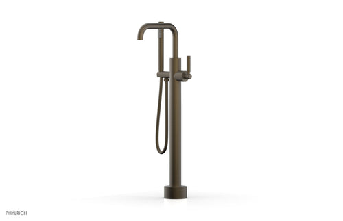 Phylrich BASIC Low Floor Mount Tub Filler - Lever Handle with Hand Shower D130-45-03