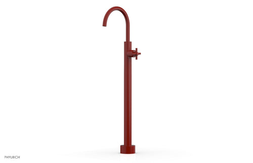 Phylrich BASIC Tall Floor Mount Tub Filler - Cross Handle D131-44-02