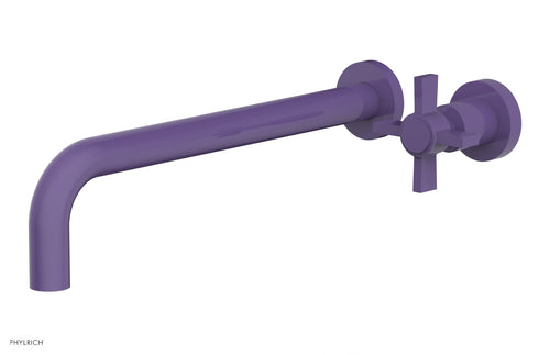 Phylrich Basic 12" Single Handle Wall Lavatory Set - Cross Handle D132-17