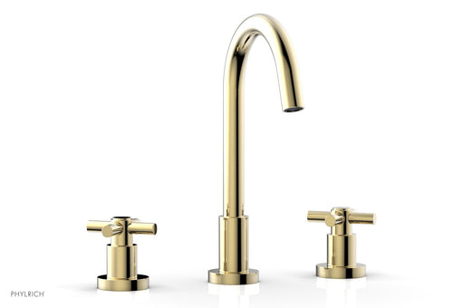 Phylrich BASIC Widespread Faucet, 10 1/2" High Spout, Tubular Cross Handles D134
