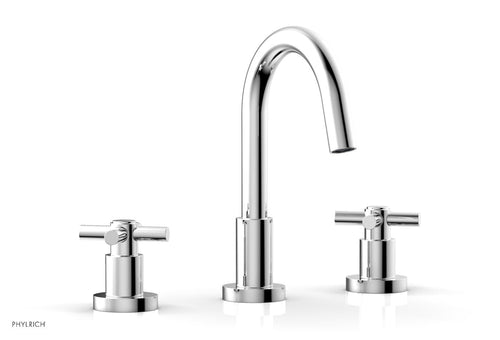 Phylrich BASIC Widespread Faucet, 8 1/2" High Spout, Tubular Cross Handles D135