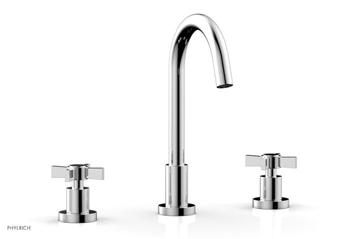 Phylrich BASIC Widespread Faucet, 10 1/2" High Spout, Blade Cross Handles D137
