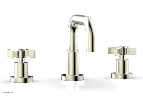 Phylrich Basic Widespread Faucet, 6 3/8" High Spout, Blade Cross Handles D139