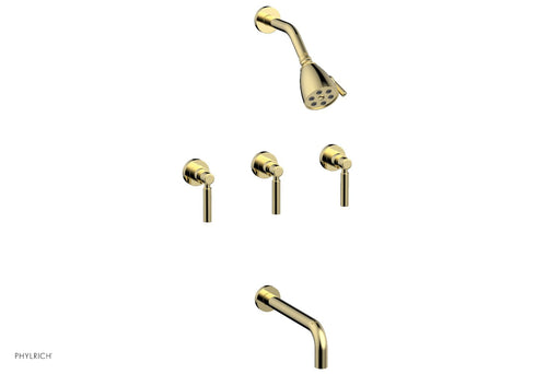 Phylrich BASIC Three Handle Tub and Shower Set 10" Spout - Lever Handles D2130-10