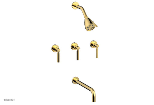 Phylrich BASIC Three Handle Tub and Shower Set 12" Spout - Lever Handles D2130-12