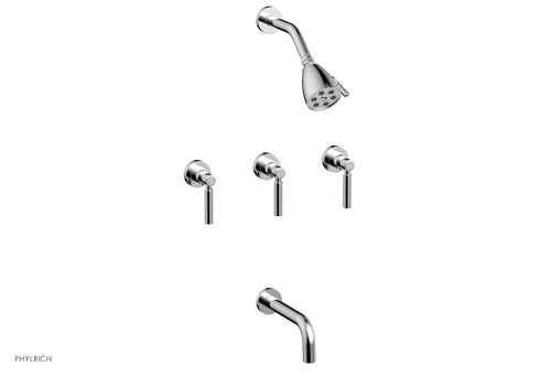 Phylrich BASIC Three Handle Tub and Shower Set 7 1/2" Spout - Lever Handles D2130