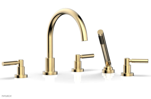 Phylrich BASIC Deck Tub Set with Hand Shower - Lever Handles D2130C1