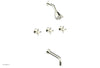 BASIC Three Handle Tub and Shower Set 12" Spout - Blade Cross Handles D2137-12
