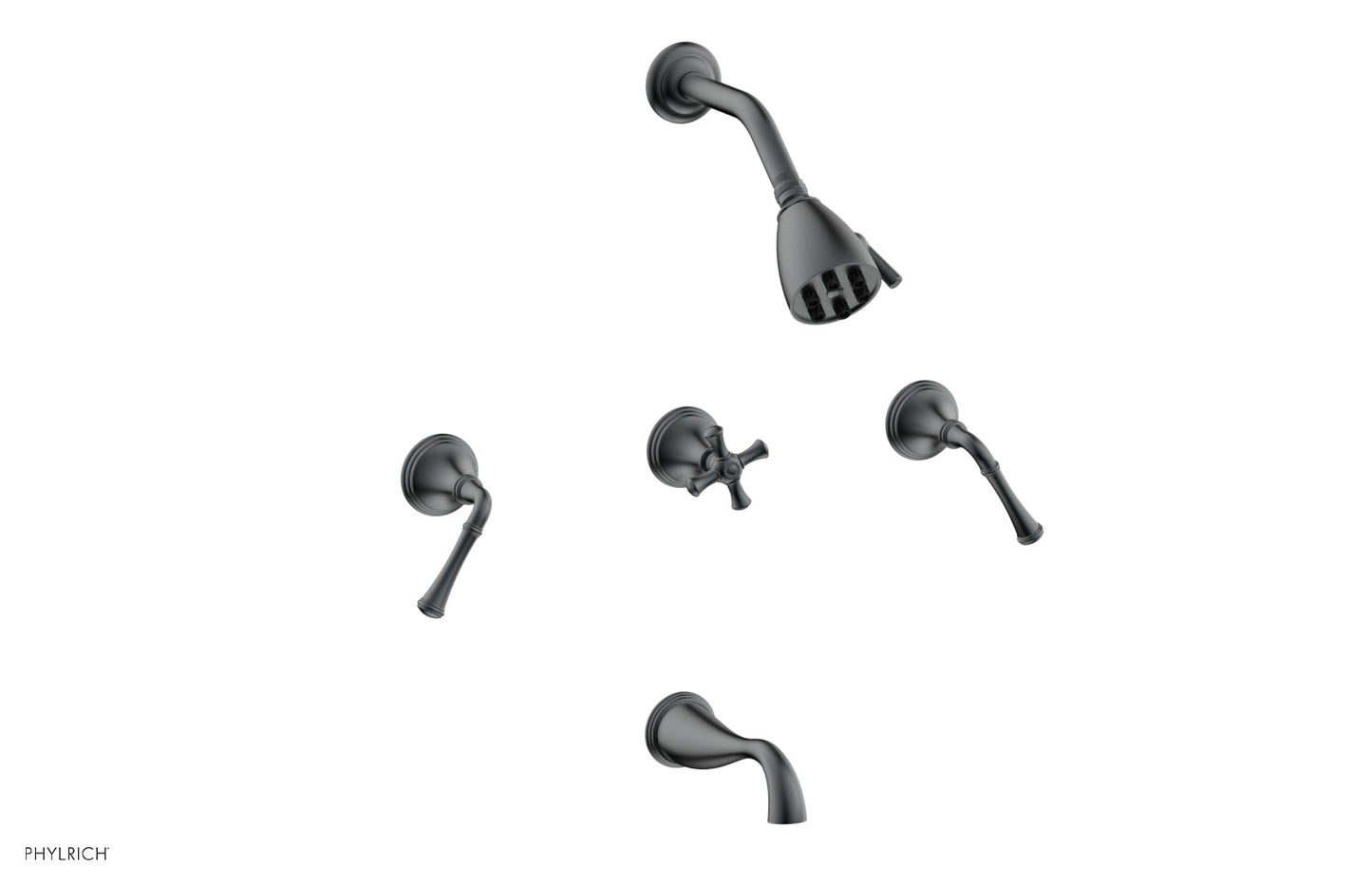 Phylrich 3RING Three Handle Tub and Shower Set D2205