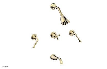 Phylrich 3RING Three Handle Tub and Shower Set D2205