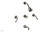 Phylrich 3RING Three Handle Tub and Shower Set D2205