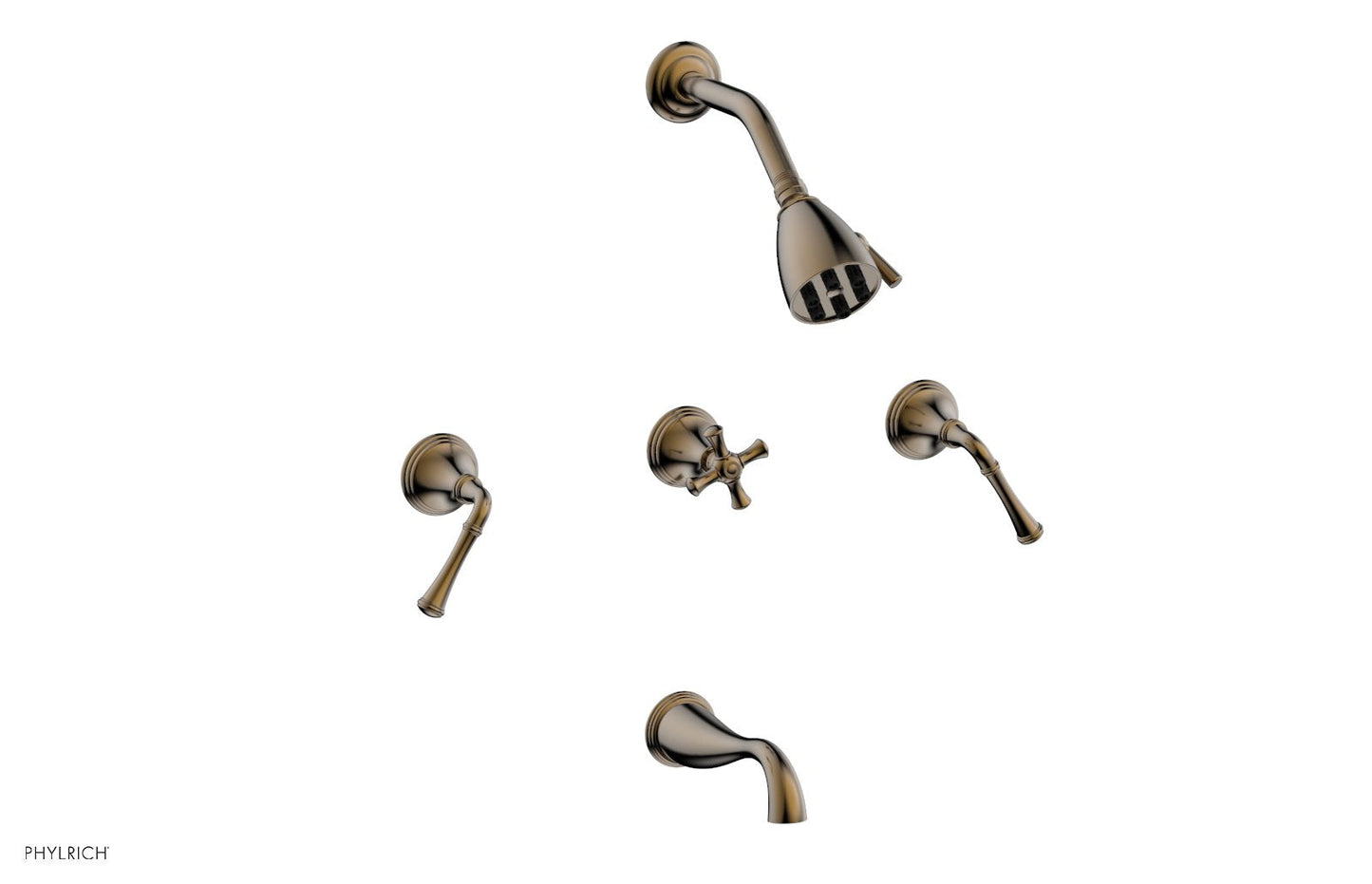 Phylrich 3RING Three Handle Tub and Shower Set D2205