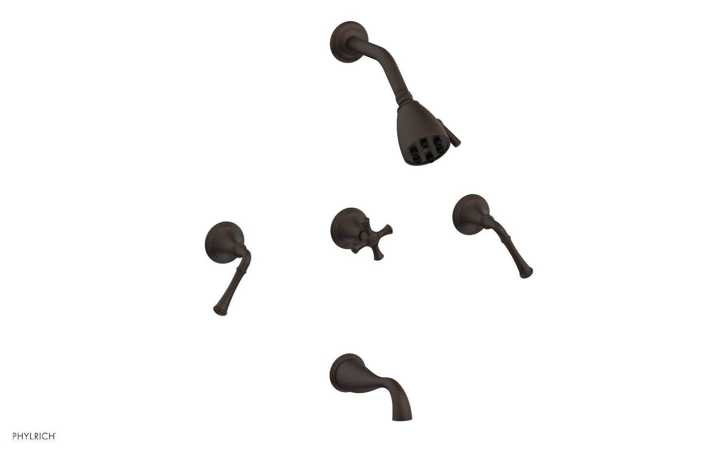Phylrich 3RING Three Handle Tub and Shower Set D2205