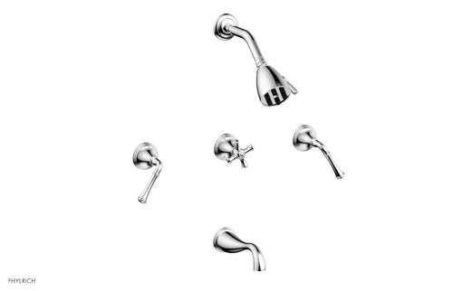 Phylrich 3RING Three Handle Tub and Shower Set D2205