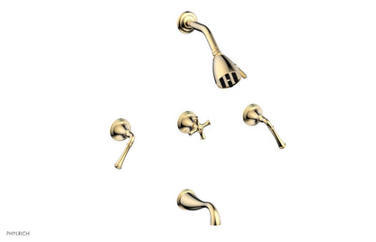 Phylrich 3RING Three Handle Tub and Shower Set D2205