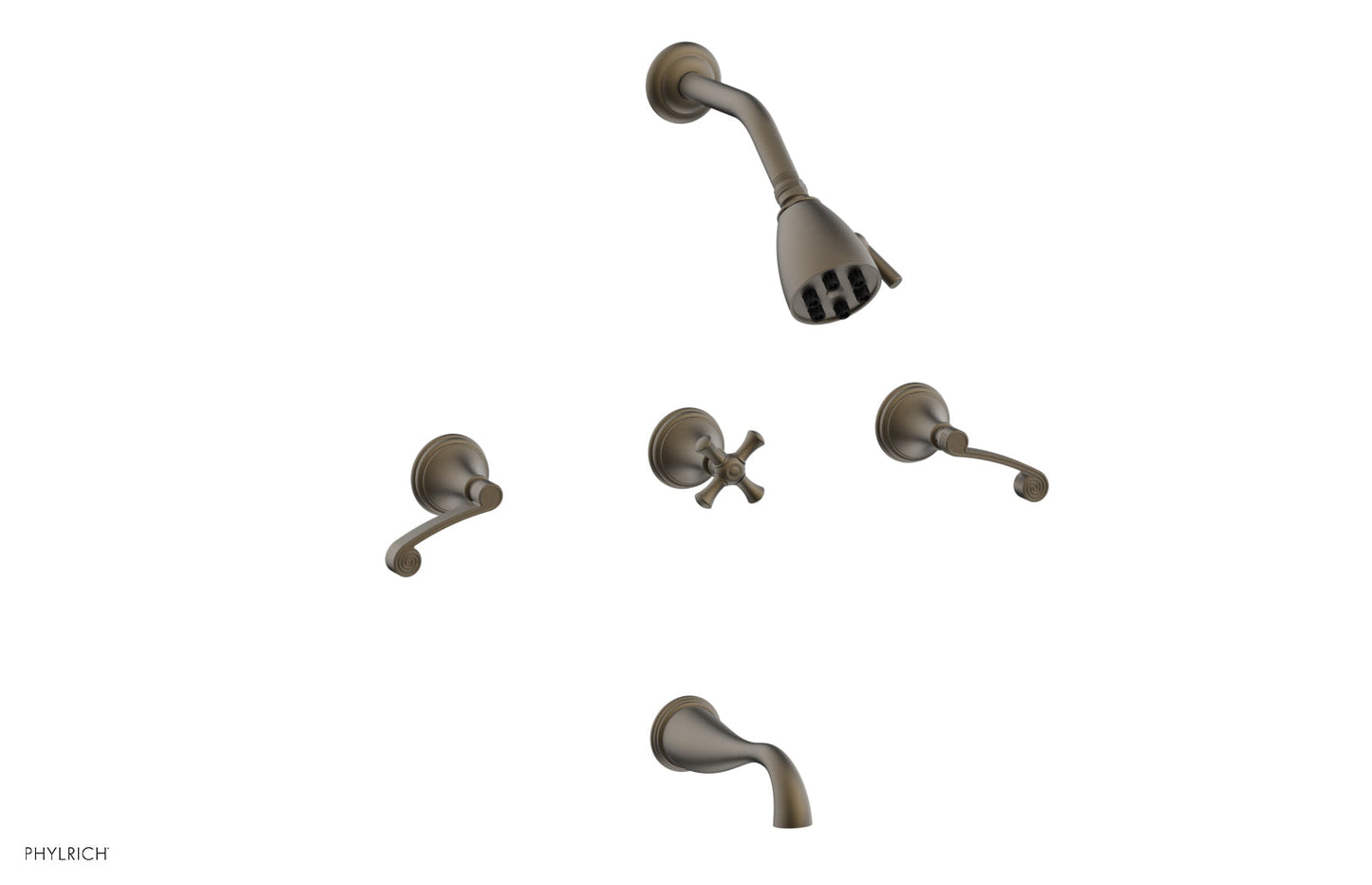 Phylrich 3RING Three Handle Tub and Shower Set D2206