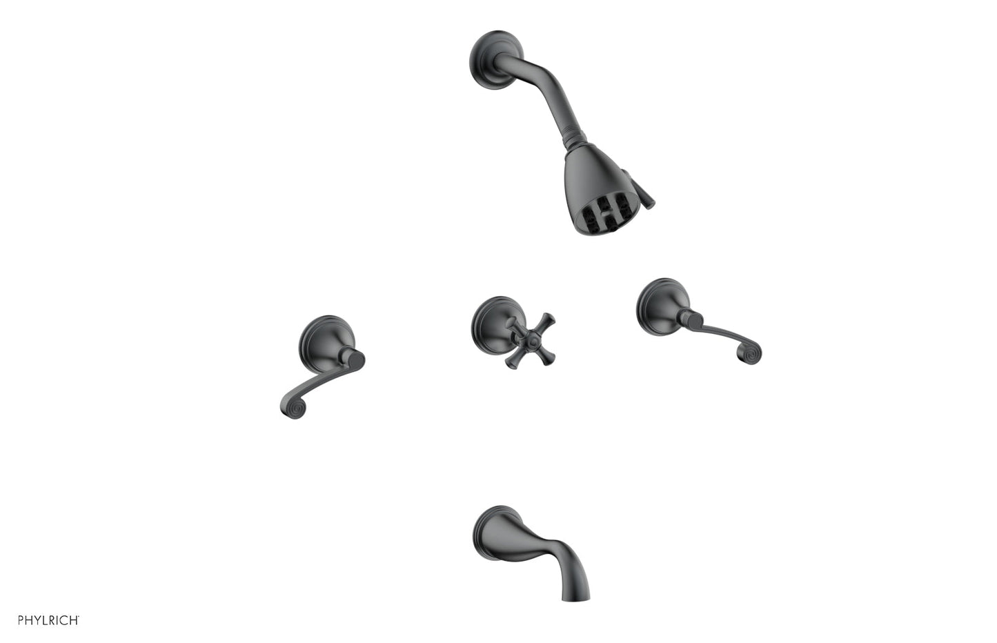 Phylrich 3RING Three Handle Tub and Shower Set D2206